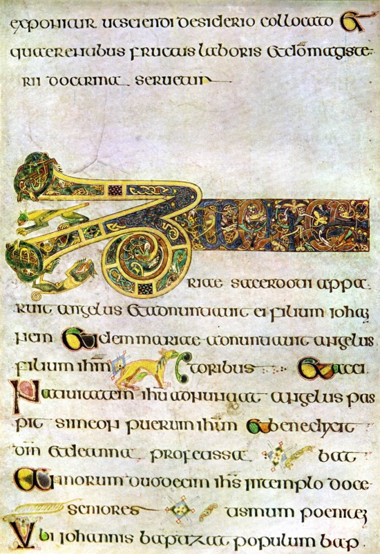 Portion of The Argument to the Gospel of St John, 800 AD, (20th century). Artist: Unknown
