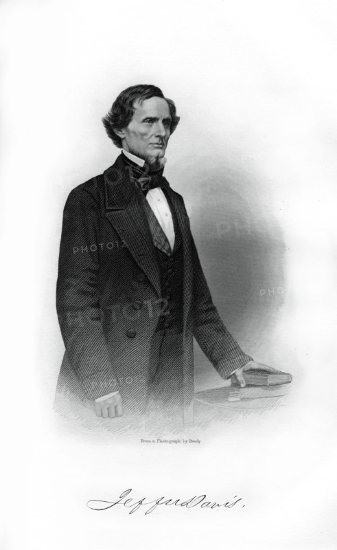 Jefferson Davis, statesman and advocate for American slavery, 1862-1867. Artist: Unknown