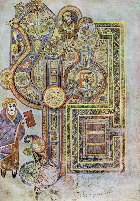 The Opening Words of St Matthew's Gospel, 800 AD, (20th century). Artist: Unknown