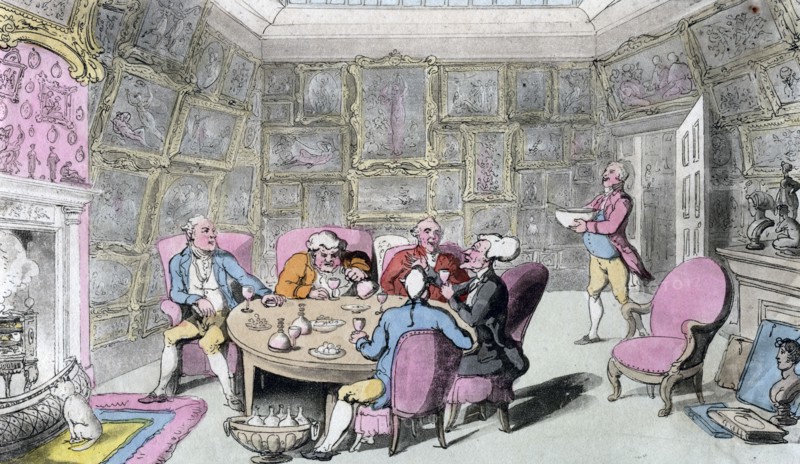 Doctor Syntax with My Lord, early 19th century.Artist: Thomas Rowlandson