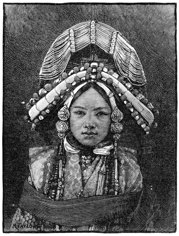 The Ranee of Sikkim, 1889. Artist: Unknown