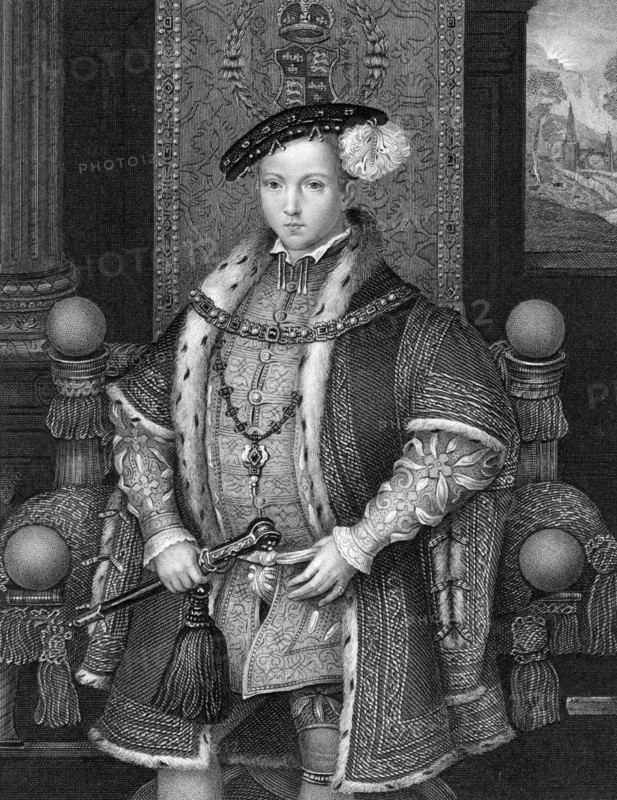Edward VI, King of England, (19th century).Artist: Henry Thomas Ryall