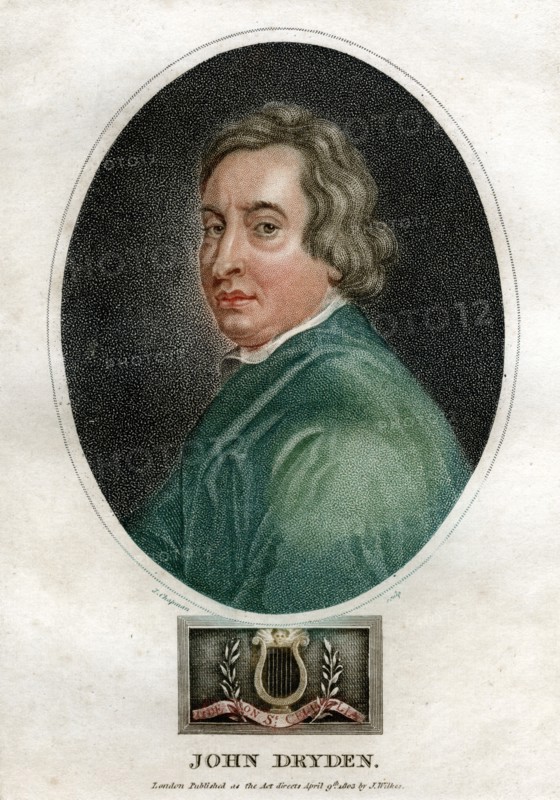 John Dryden, 17th century English dramatist and Poet Laureate, (1803).Artist: J Chapman