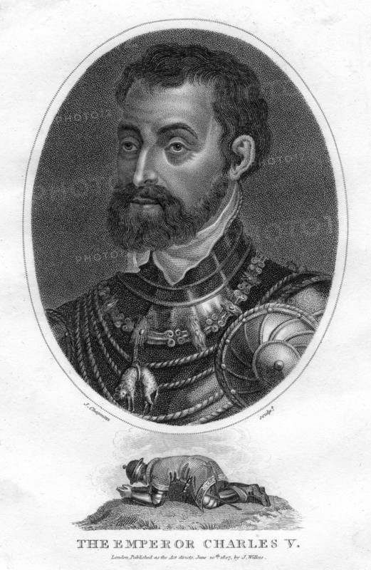 Charles V, Holy Roman Emperor, (1807).Artist: J Chapman