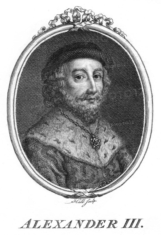 Alexander III, King of Scotland.Artist: Hall