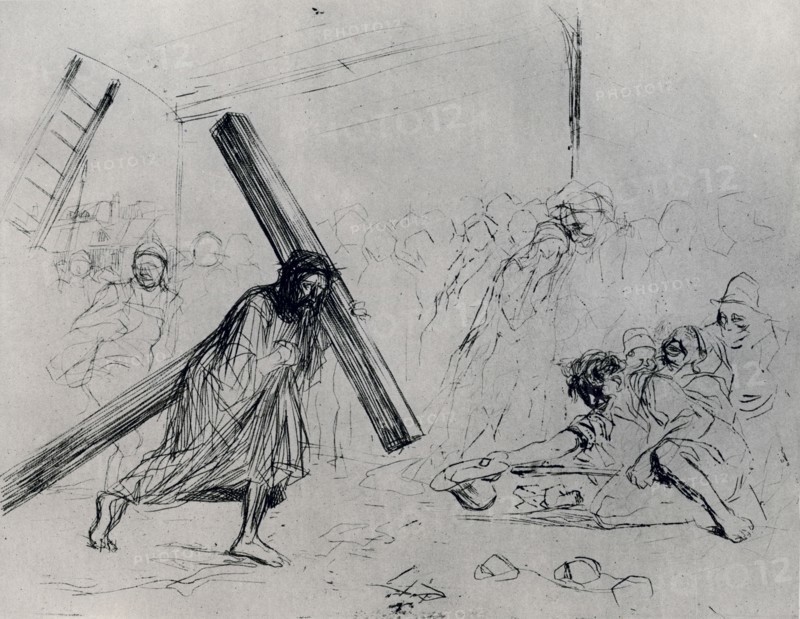 'Christ Carrying the Cross', 1925.Artist: Jean Louis Forain