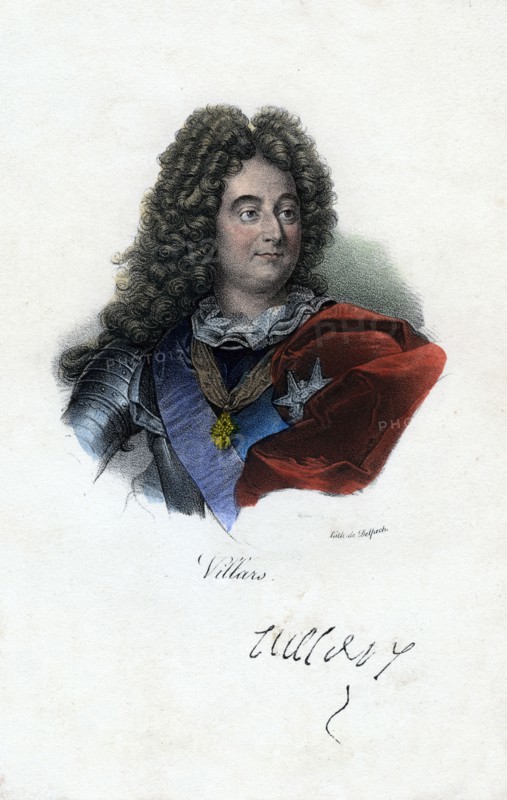 Claude Louis Hector de Villars, French general, (c19th century).Artist: Delpech