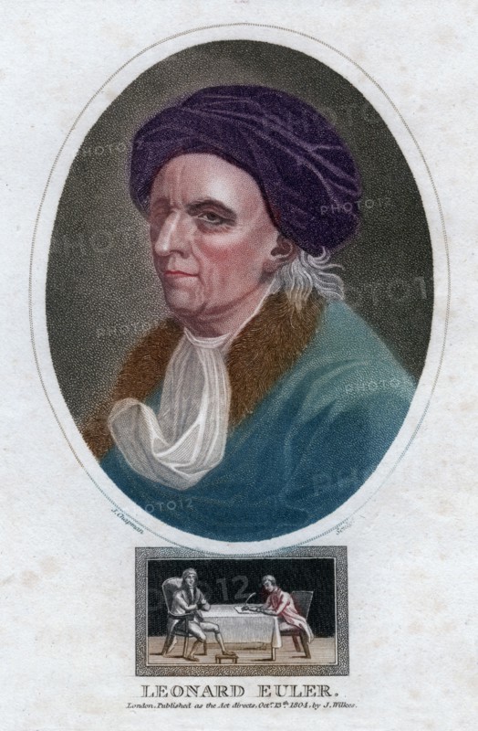 Leonhard Euler, 18th century Swiss mathematician and physicist, (1804).Artist: J Chapman