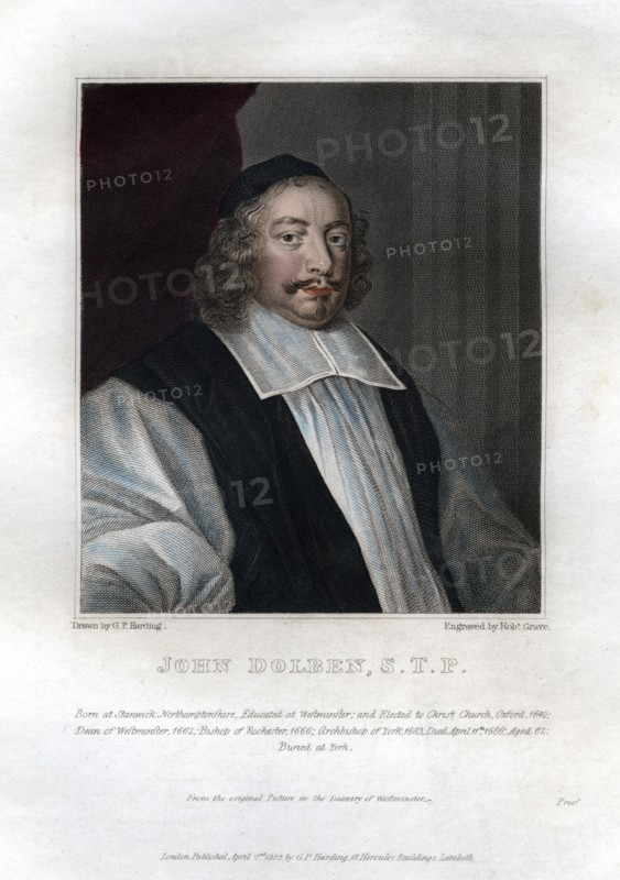 John Dolben, Archbishop of York, (1822).Artist: Robert Grave