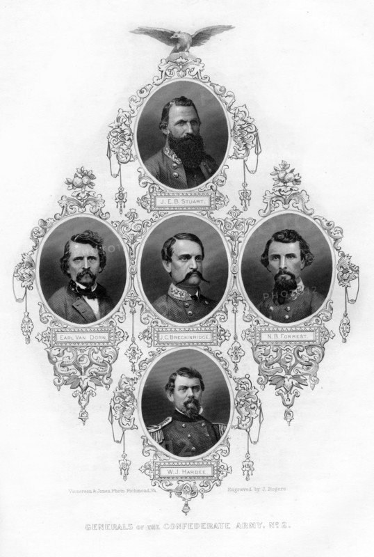 Generals of the Confederate Army, 1862-1867.Artist: J Rogers