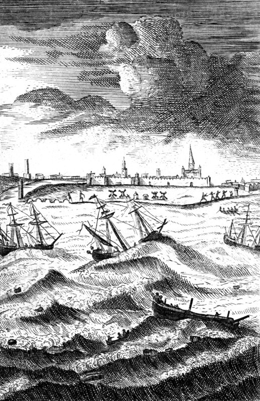 'Robinson Crusoe Shipwrecked at Yarmouth', c1719. Artist: Unknown