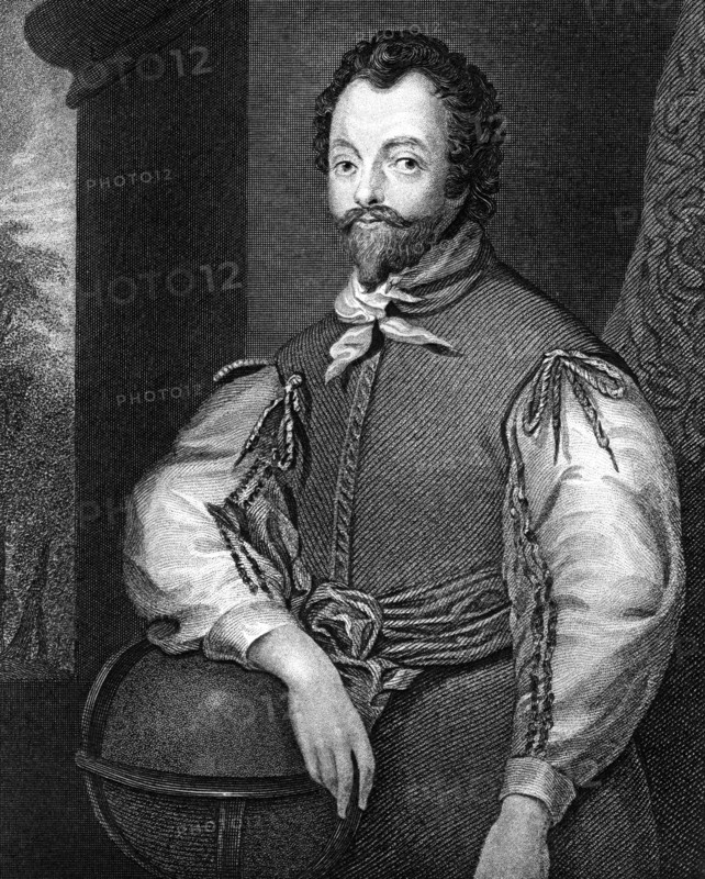 Sir Francis Drake, 16th century English navigator and privateer.Artist: J Cochran