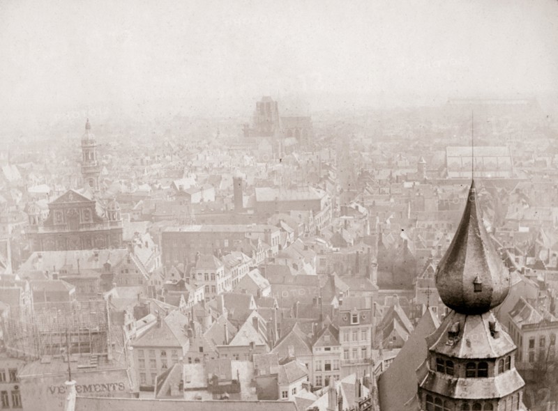 Antwerp skyline, 1898.Artist: James Batkin