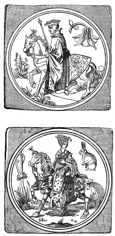Ancient Playing Cards: King and Queen, (1833). Artist: Unknown