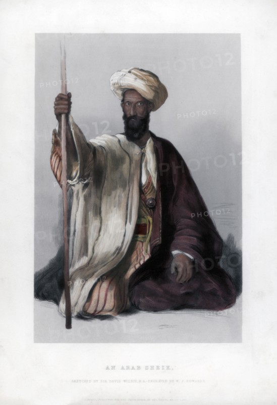 'An Arab Sheik', 19th century. Artist: WJ Edwards