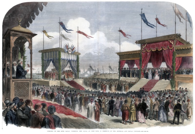 The Opening of the Suez Canal, Port Said, Egypt, 17 November 1869. Artist: Unknown