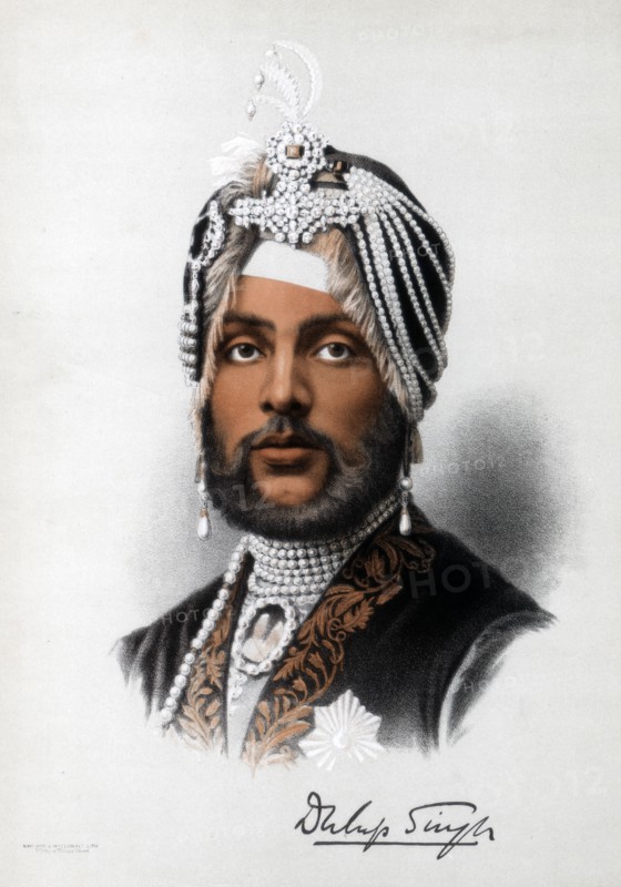 Duleep Singh, Sikh ruler, c1890.Artist: Cassell, Petter & Galpin
