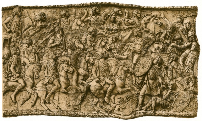 Moorish calvalry under Lusius Quietus fighting against the Dacians, (1902). Artist: Unknown