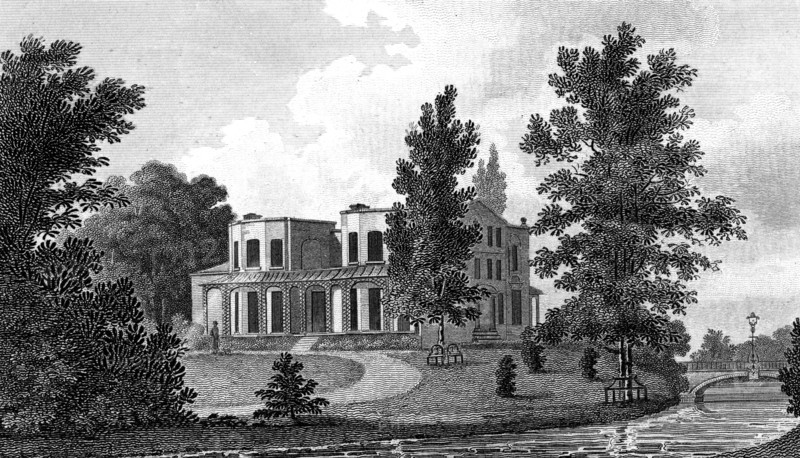 Lord Nelson's Villa at Merton, 19th century.Artist: A Warren