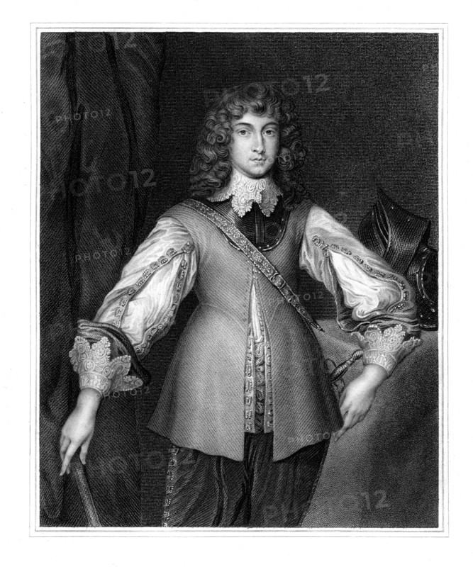 Prince Rupert, Royalist cavalry commander of the English Civil War, (19th century).Artist: J Cochran