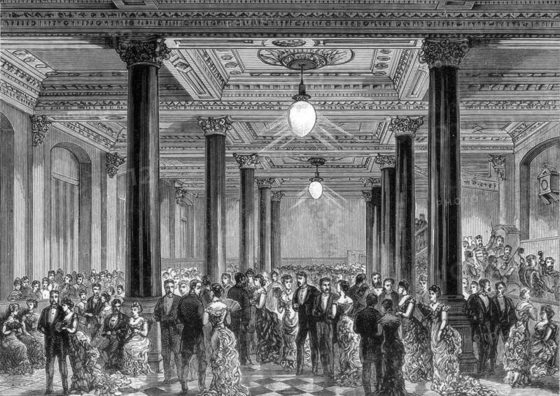 Opening soiree of the new offices of the Daily Telegraph, Fleet Street, London, 28 June 1882. Artist: Unknown