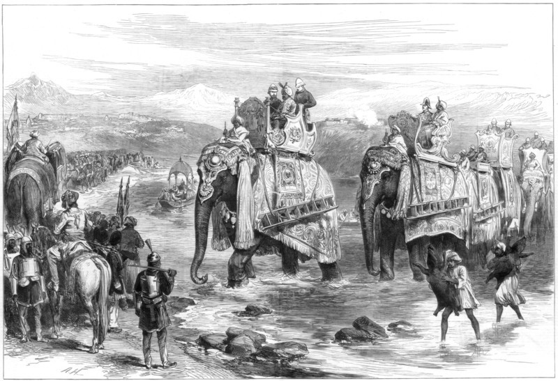 'Arrival of the Prince of Wales at Jummoo, Cashmere', 1876. Artist: Unknown