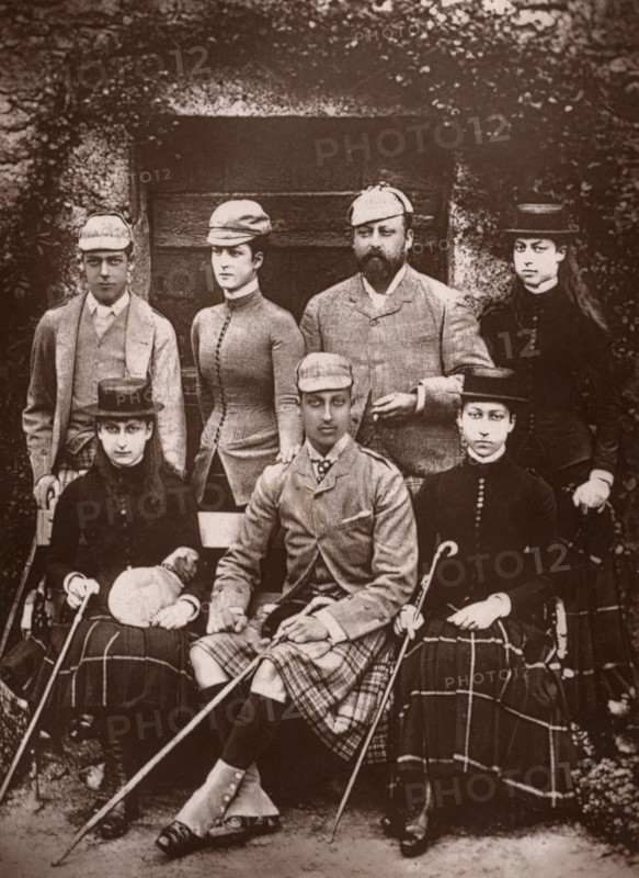 The Prince and Princess of Wales in shooting dress, 1900.Artist: Russell & Sons
