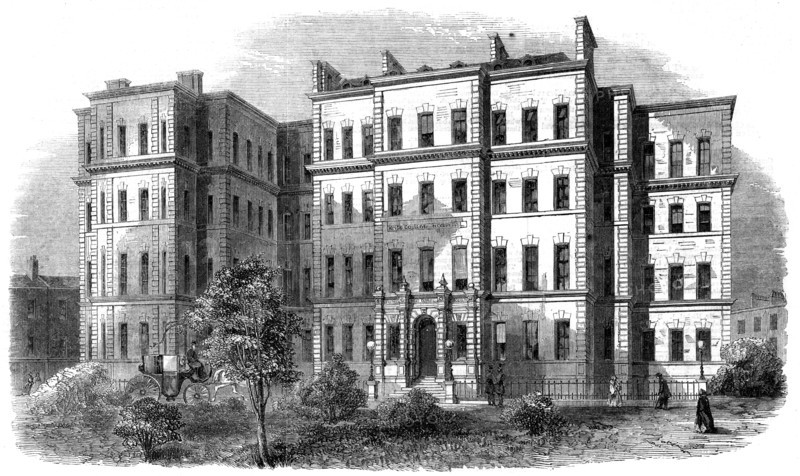King's College Hospital, Portugal Street, Lincoln's Inn, London, c1860s. Artist: Unknown