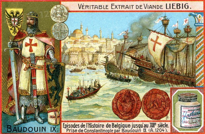 Episodes in the history of Belgium up until the 13th century: Baldwin I of Constantinople, (c1900). Artist: Unknown