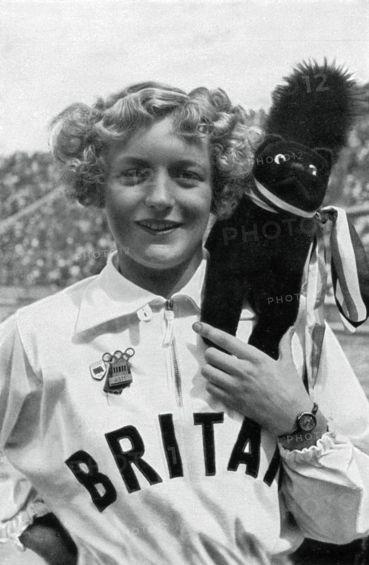 Ruthley Moris-Hancock, British swimmer, Berlin Olympics, 1936. Artist: Unknown