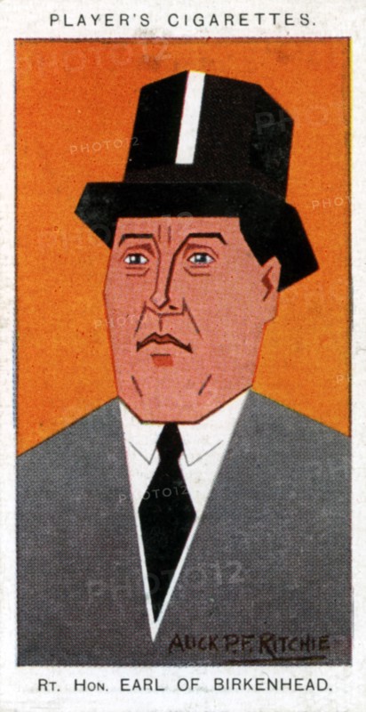 Frederick Edwin Smith, 1st Earl of Birkenhead, Lord Chancellor, 1926.Artist: Alick P F Ritchie
