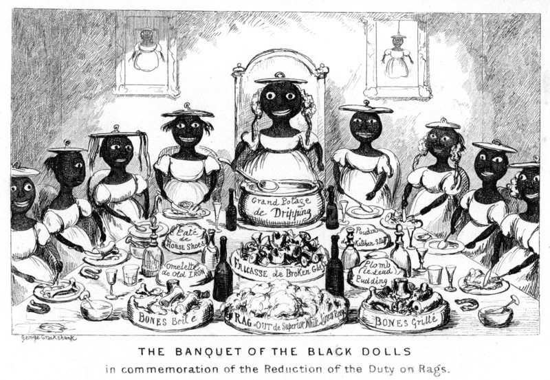 'The Banquet of the Black Dolls', 19th century.Artist: George Cruikshank