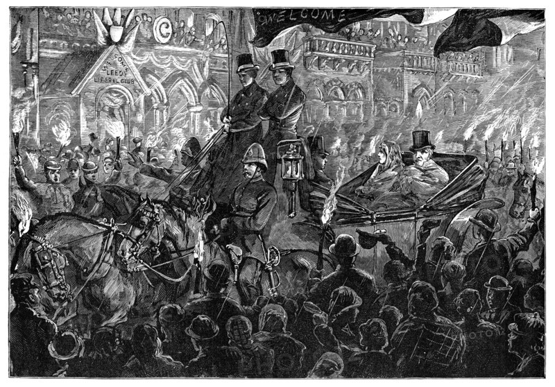 'Mr Gladstone at Leeds', late 19th century. Artist: Unknown