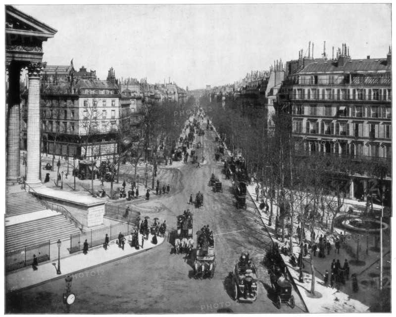 Boulevard de la Madeleine, Paris, late 19th century. Artist: John L Stoddard