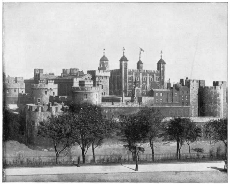 The Tower of London, England, late 19th century.Artist: John L Stoddard
