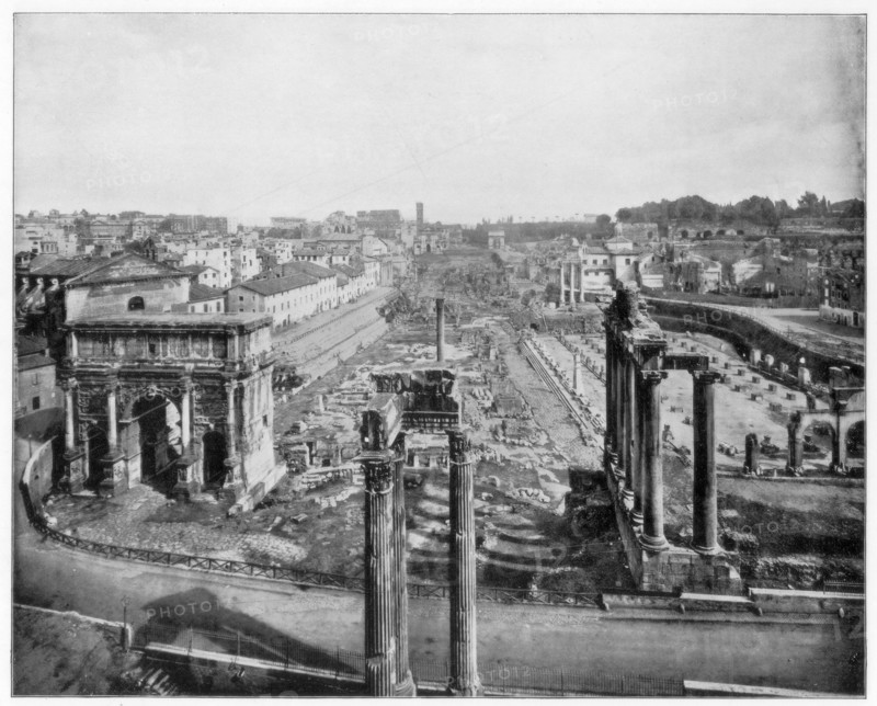 The Forum, Rome, late 19th century. Artist: John L Stoddard
