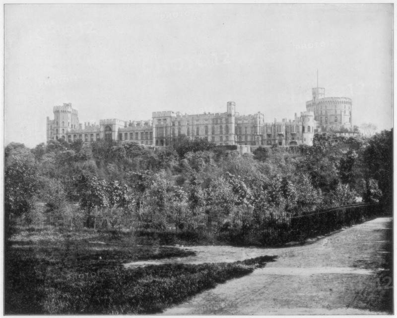 Windsor Castle, England, late 19th century.Artist: John L Stoddard
