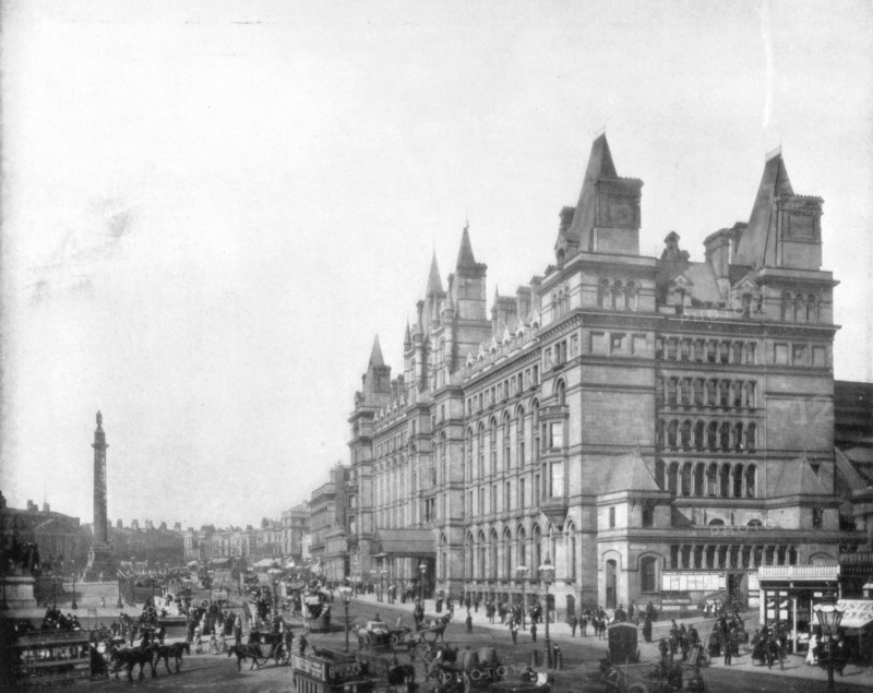 Lime Street, Liverpool, England, late 19th century.Artist: John L Stoddard