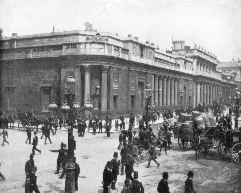 The Bank of England, London, late 19th century.Artist: John L Stoddard