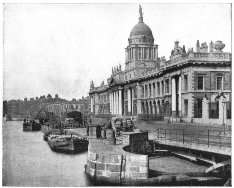Custom House, Dublin, Ireland, late 19th century. Artist: John L Stoddard