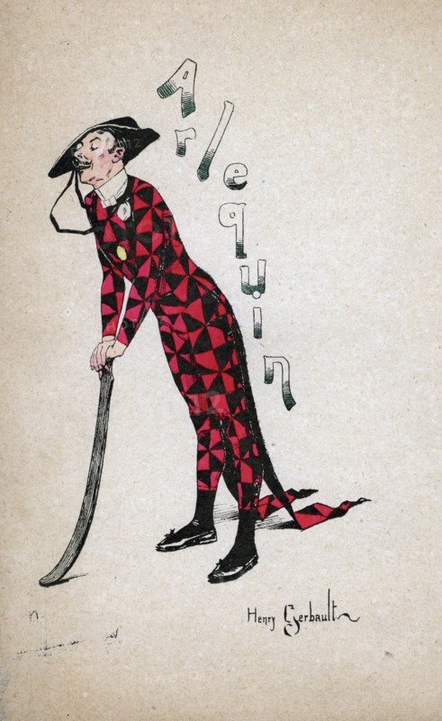 'Harlequin', c1880-1930.Artist: Henry Gerbault