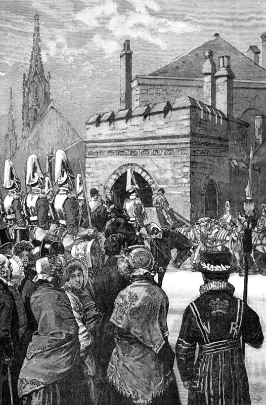 The Queen opening Parliament, 1846, (1900). Artist: Unknown