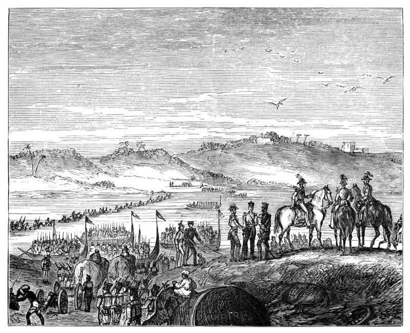 The British Army crossing the Sutlej River, India, 19th century, (1900). Artist: Unknown