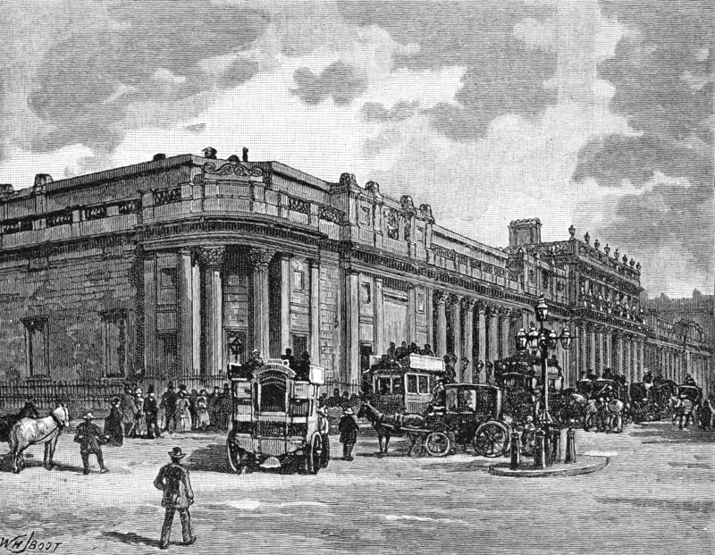 The Bank of England, London, 1900.Artist: William Henry James Boot