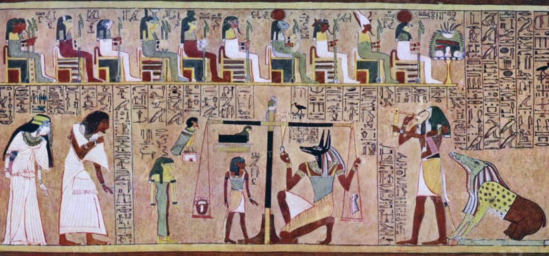 Scene from the Book of the Dead of Any, Egyptian, c1275 BC, (c1900-1920). Artist: Unknown