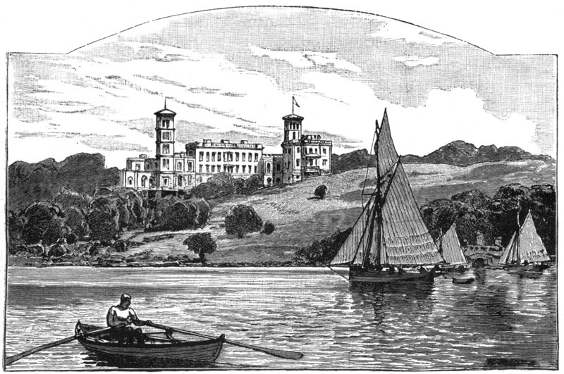 Osborne House from the Solent, East Cowes, Isle of Wight, 1900. Artist: Unknown