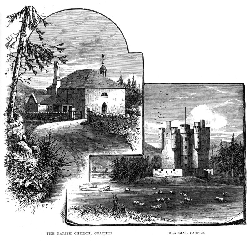 The Parish Church, Crathie, and Braemar Castle, Scotland, 1900. Artist: Unknown