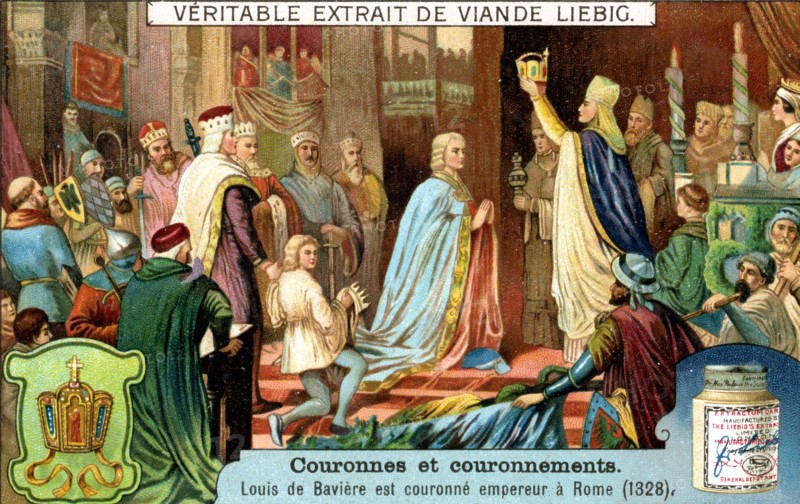 Louis of Bavaria Crowned Emperor of Rome in 1328, (c1900). Artist: Unknown