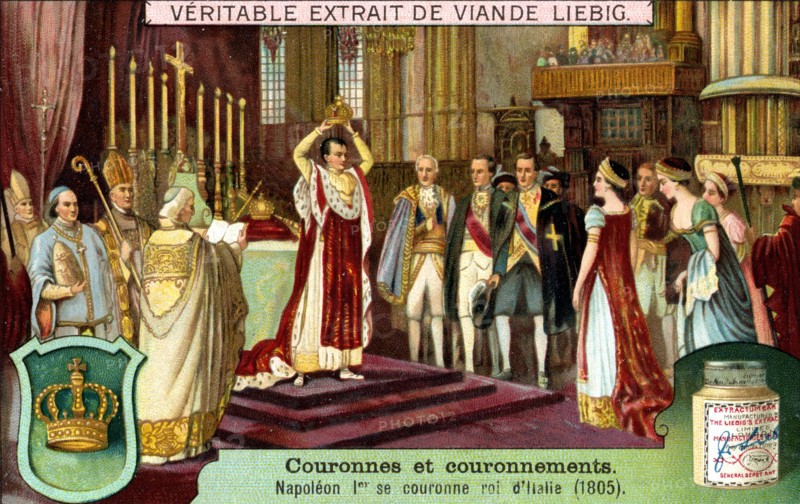 Napoleon I crowns himself King of Italy in 1805, (c1900). Artist: Unknown