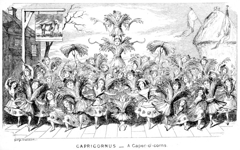 'Capricornus - a Caper-o'-corns', 19th century.Artist: George Cruikshank